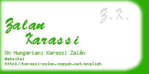 zalan karassi business card